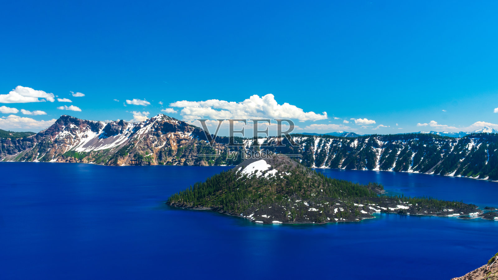 火山口湖国家公园，俄勒冈州照片摄影图片