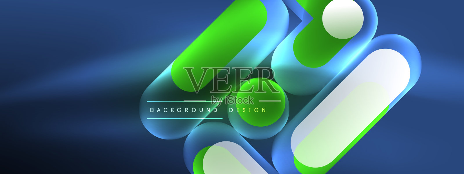 霓虹圆抽象背景模板插画图片素材