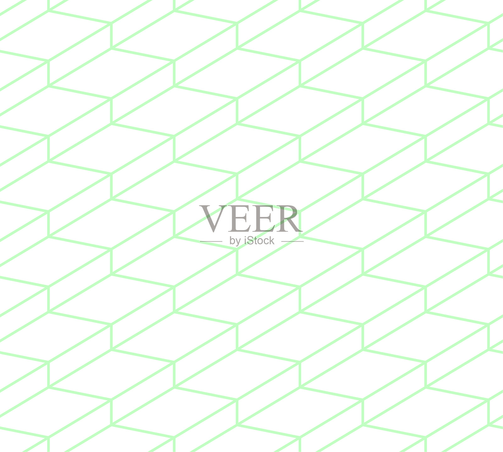 无缝抽象背景图案-绿色壁纸-矢量插图插画图片素材