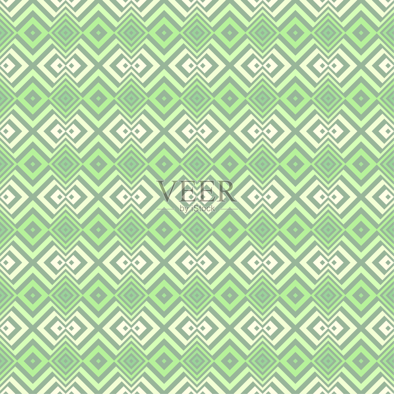 抽象无缝背景图案-绿色壁纸-矢量插图插画图片素材
