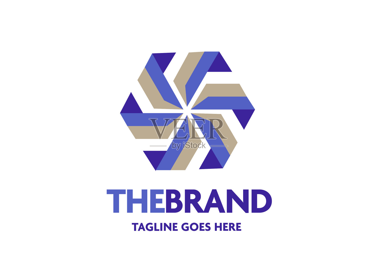 抽象风车的颜色标志插画图片素材