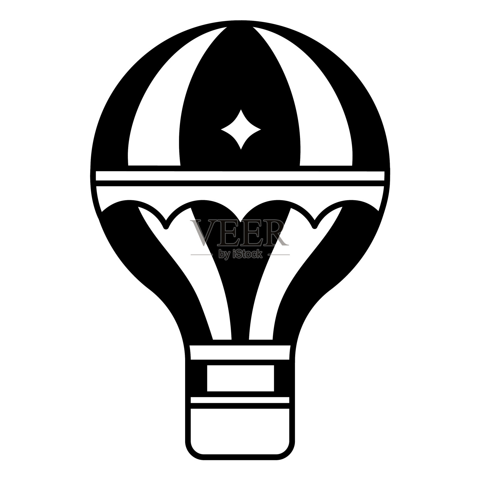 狂欢节的单色气球图标素材