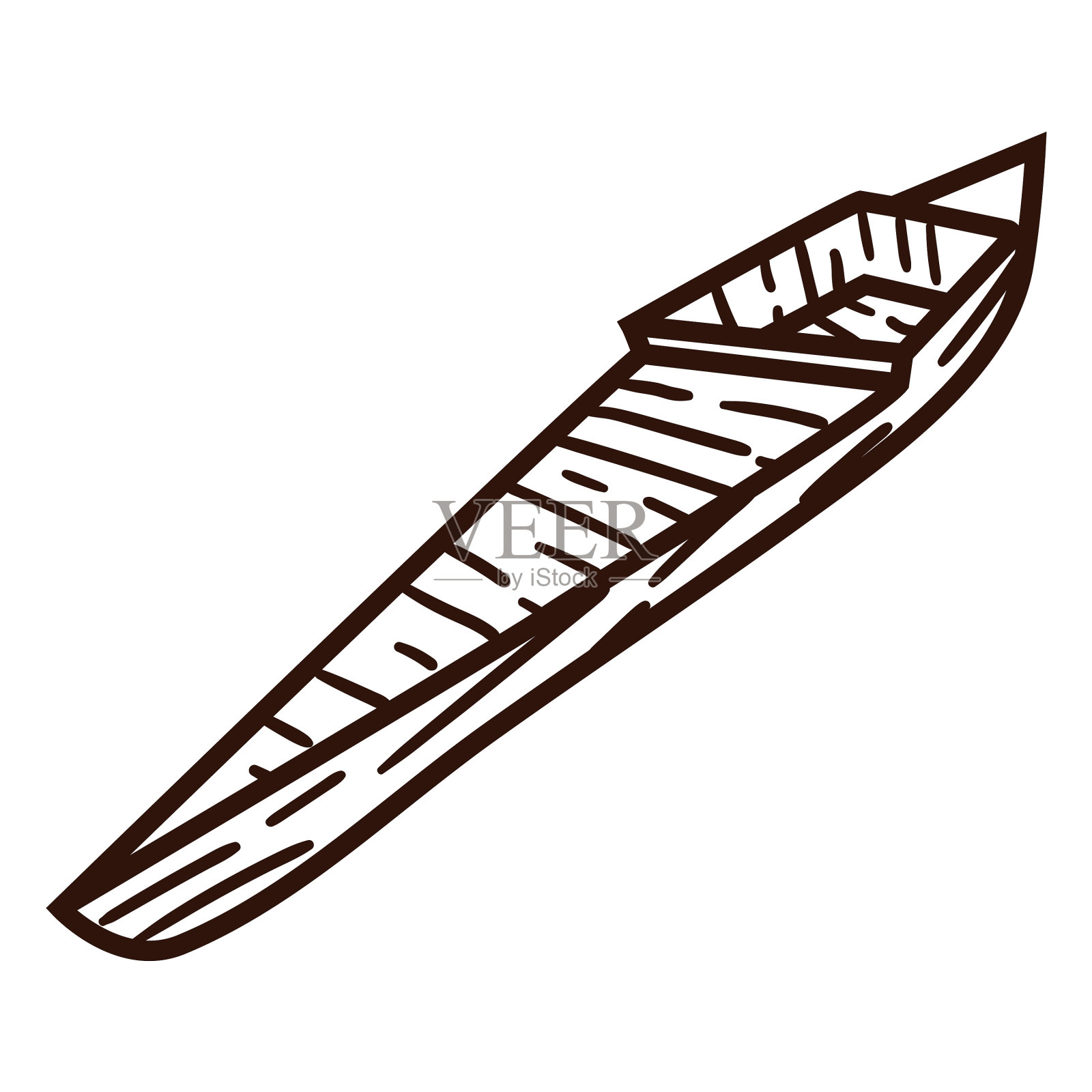 独木舟划桨设计元素图片