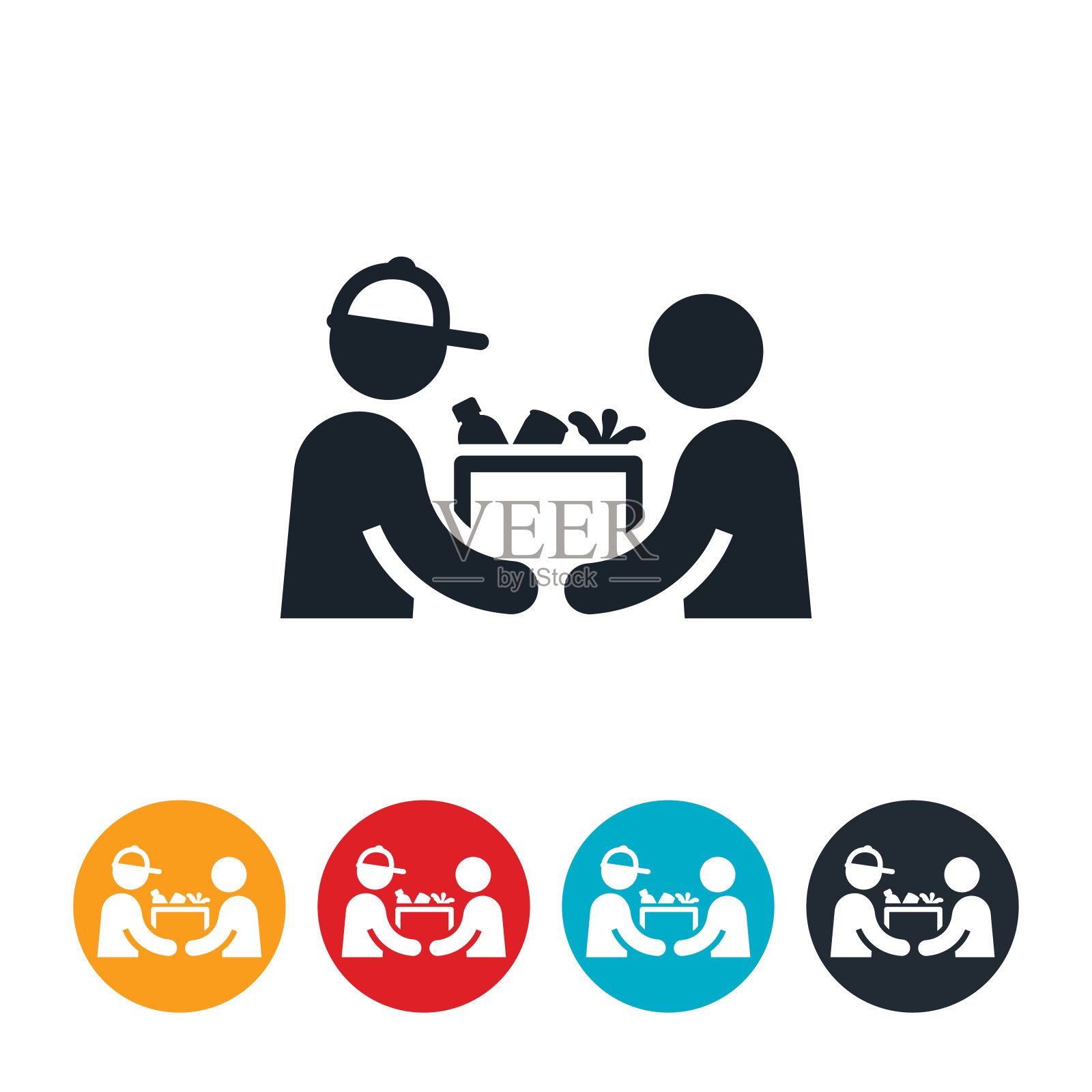 杂货店送货图标插画图片素材