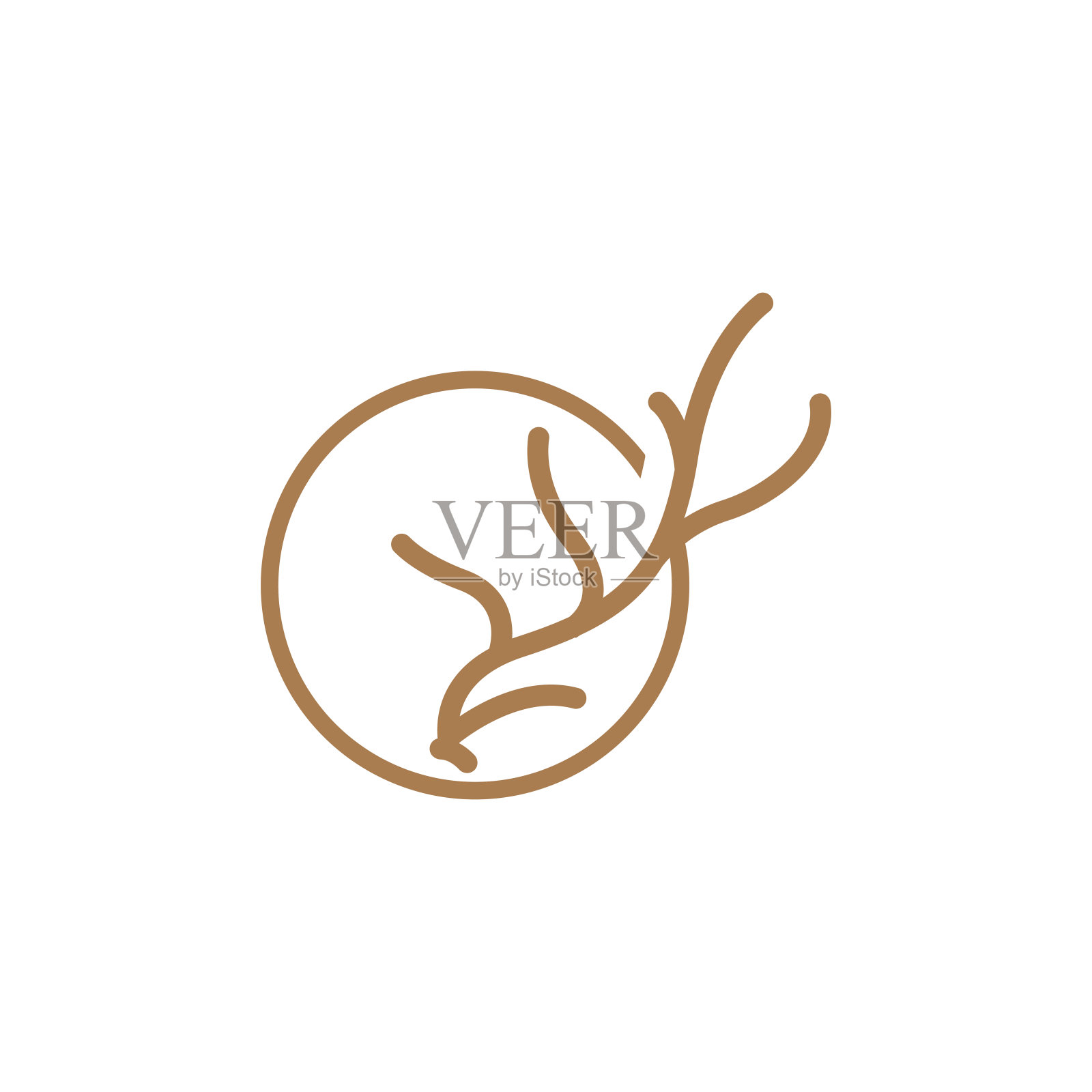 鹿角标志设计角动物插图极简简单符号图标插画图片素材