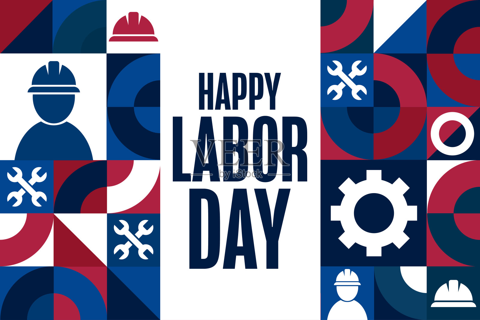 劳动节快乐。节日的概念。模板的背景，横幅，卡片，海报与文字铭文。矢量EPS10插图。插画图片素材