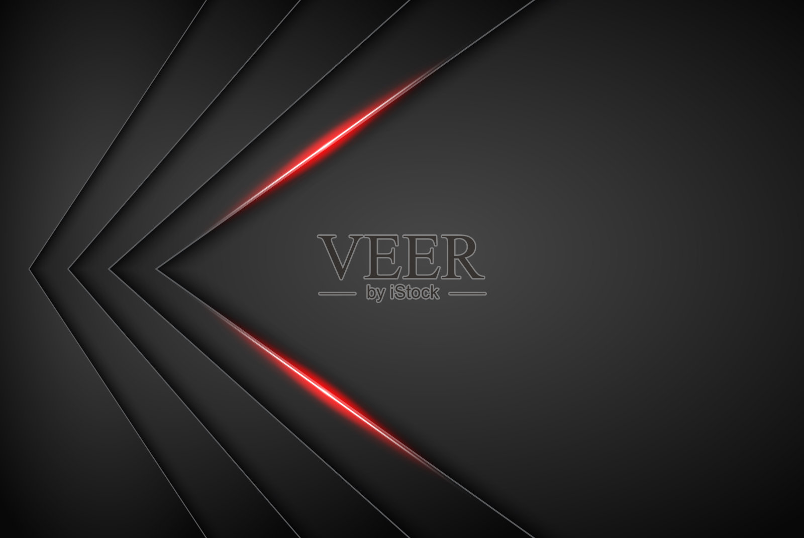 高对比度深灰色和红色条纹与阴影和灯光的渐变背景。抽象grunge技术图形横幅设计插画图片素材