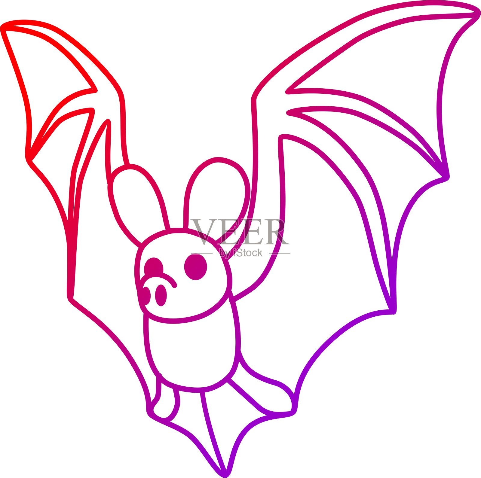 蝙蝠贴纸插画图片素材