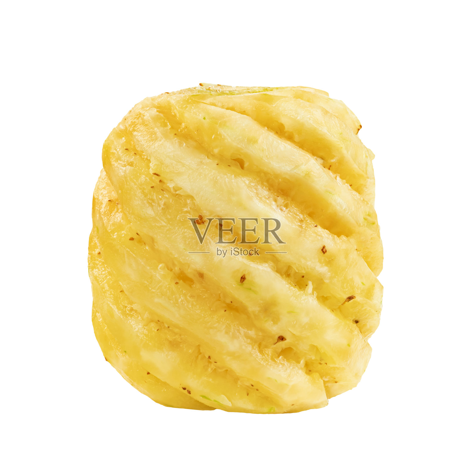 剥皮菠萝孤立在白色背景照片摄影图片