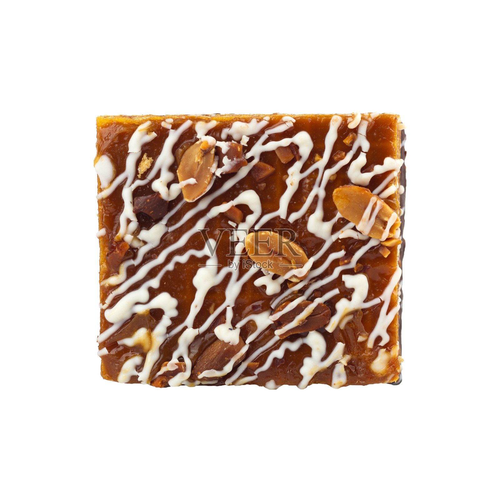 蛋糕与炼乳巧克力，从背景隔离照片摄影图片