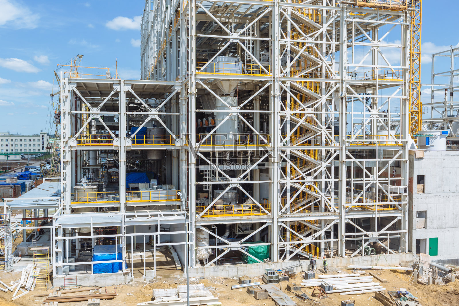 化工厂施工现场照片摄影图片