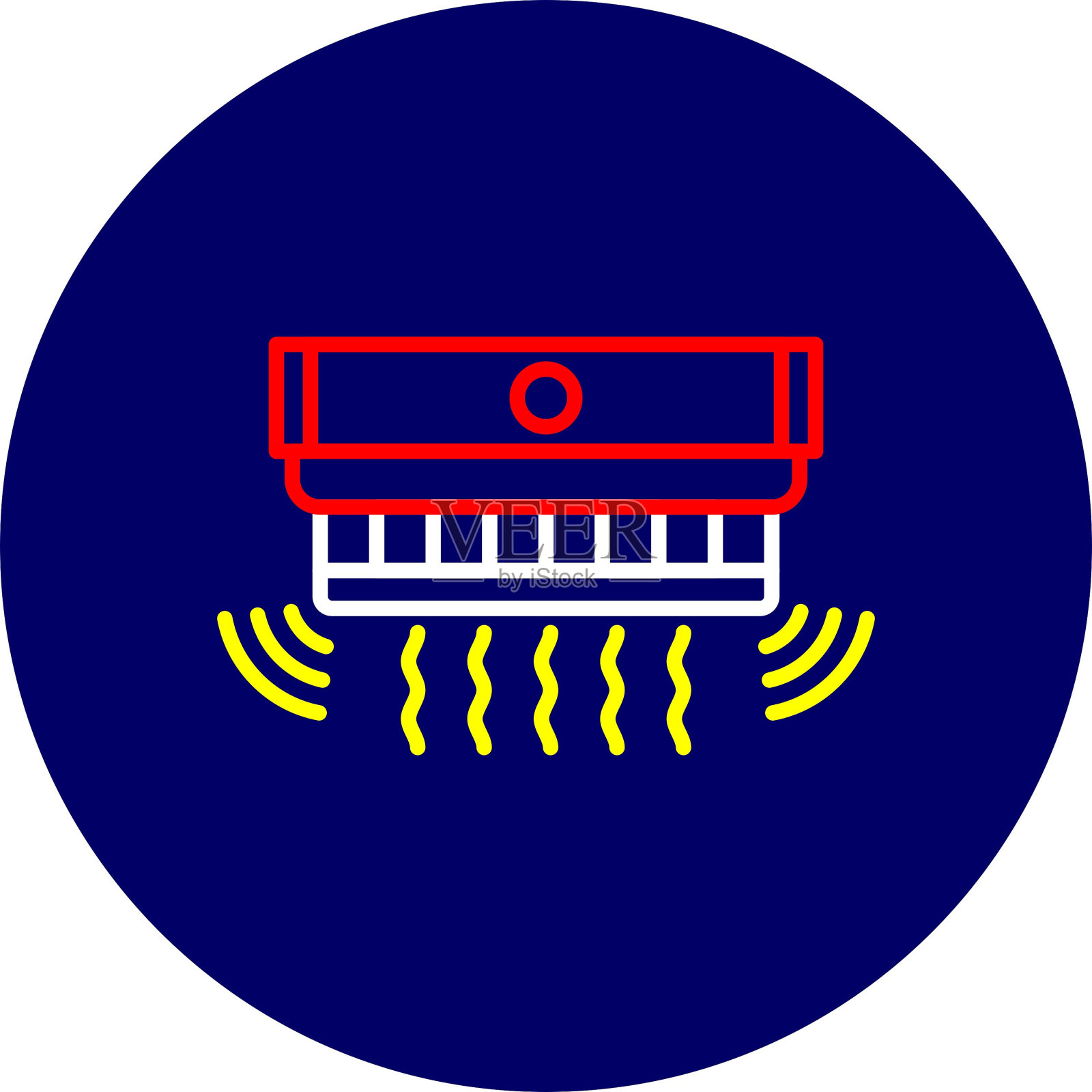 烟雾探测器图标插画图片素材