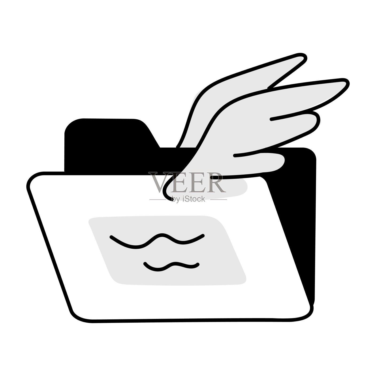 发送文件夹插画图片素材