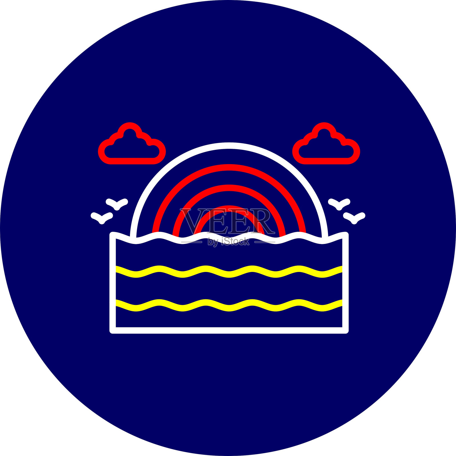 彩虹图标插画图片素材