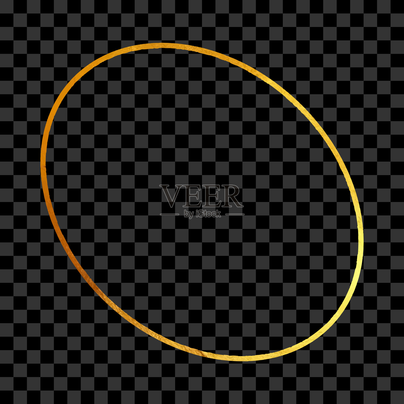 圆形金箔框孤立背景。几何金框邀请卡模板。金戒指，线条艺术。矢量金边界设计元素的生日，新年，圣诞卡，婚礼邀请。设计元素图片