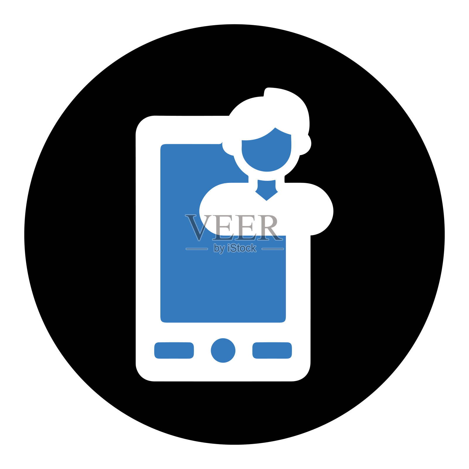 社交档案或手机图标插画图片素材