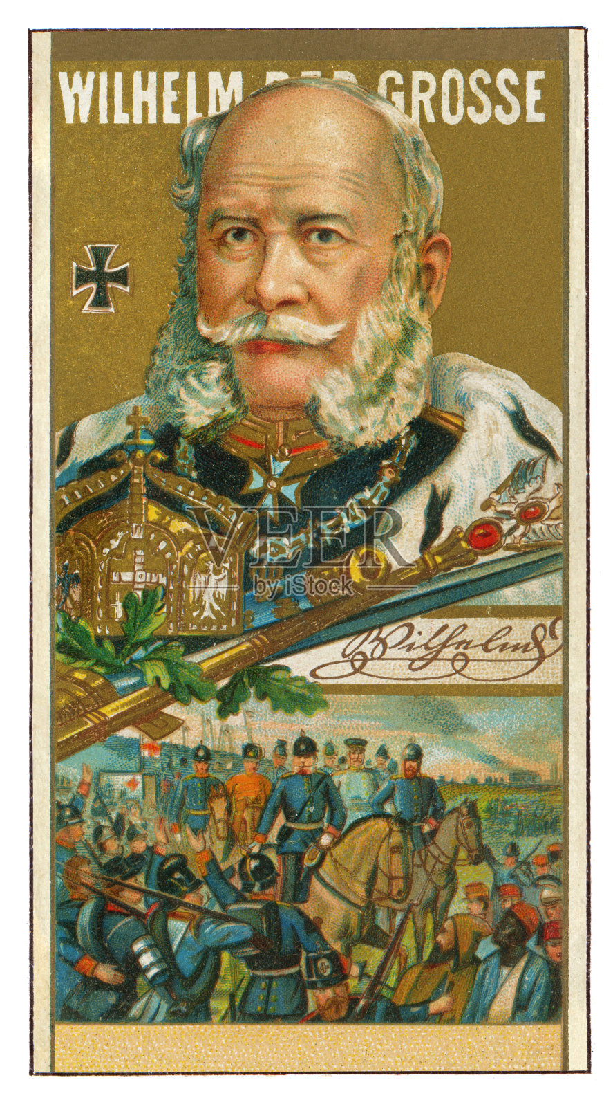 普鲁士新国王威廉一世插画图片素材