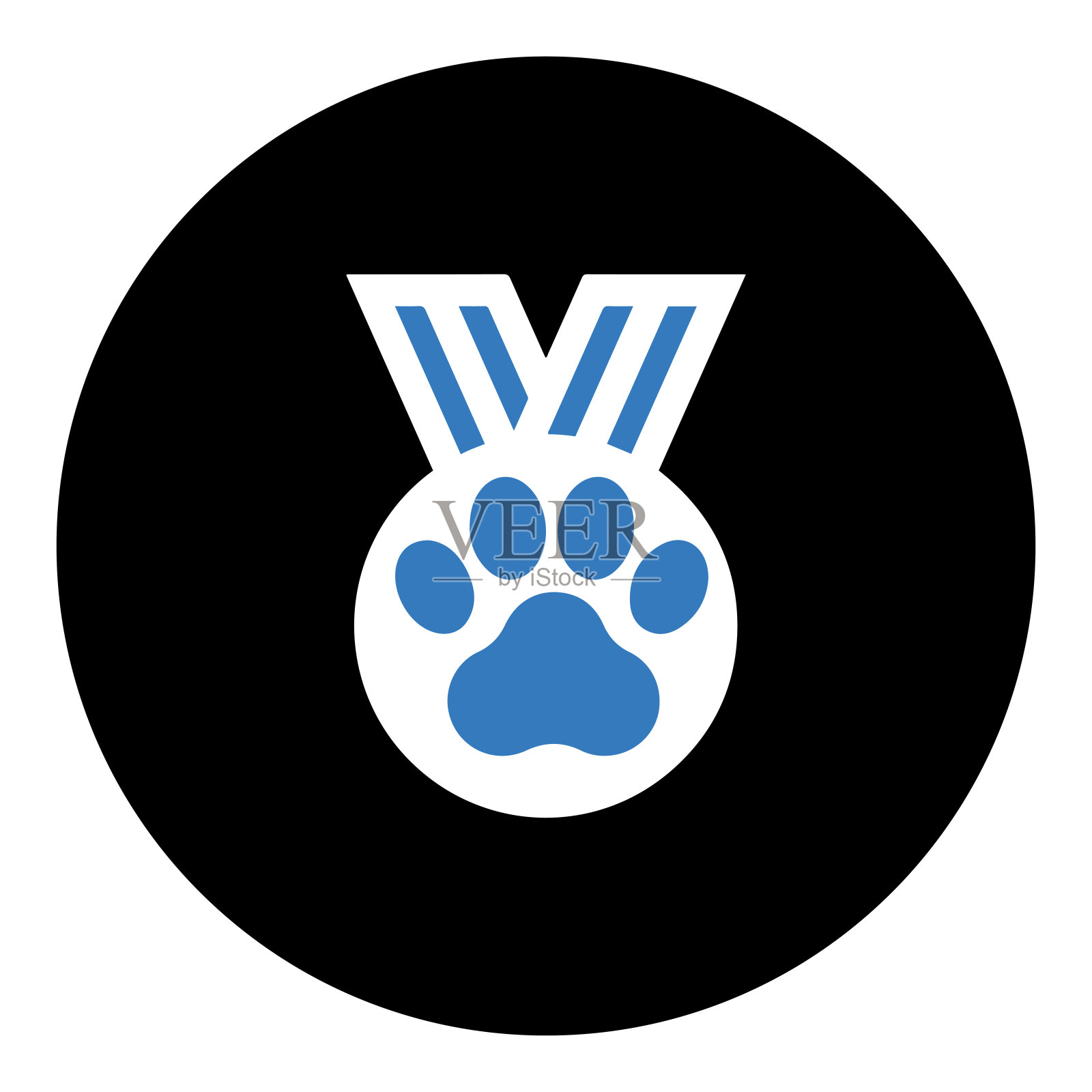 成就奖章或宠物图标插画图片素材