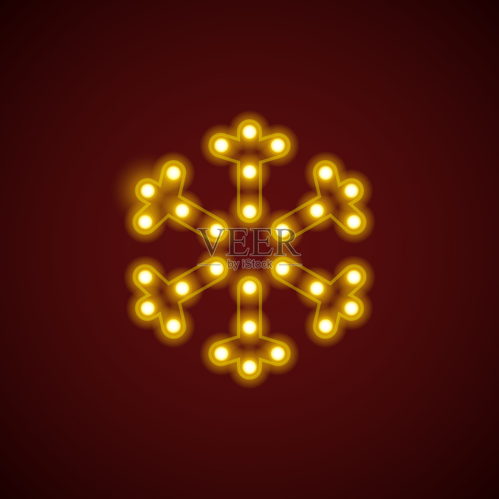 灯泡雪花图标插画图片素材