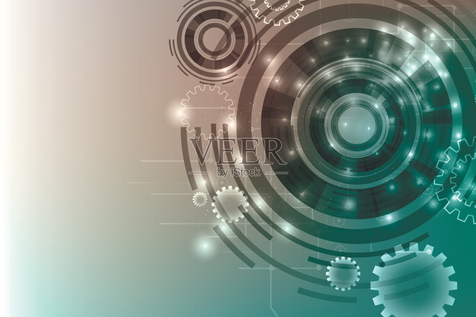 摘要技术眼球，电路板，插画图片素材