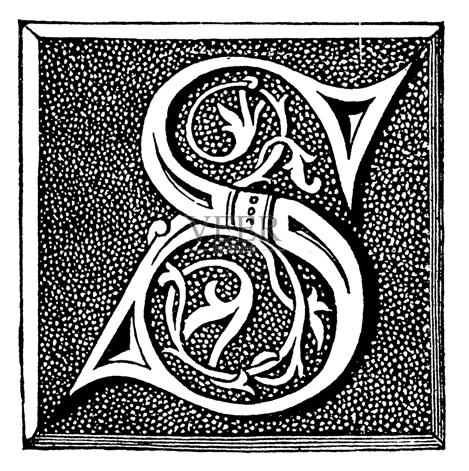 华丽的字母S设计元素图片