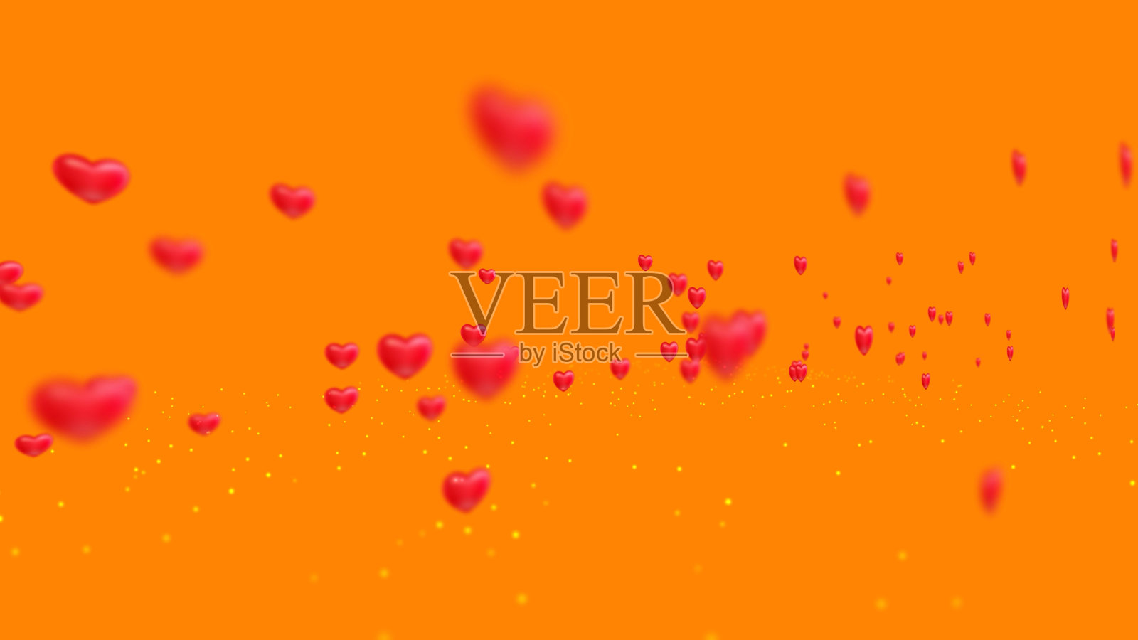 4k情人节假日心粒子照片摄影图片