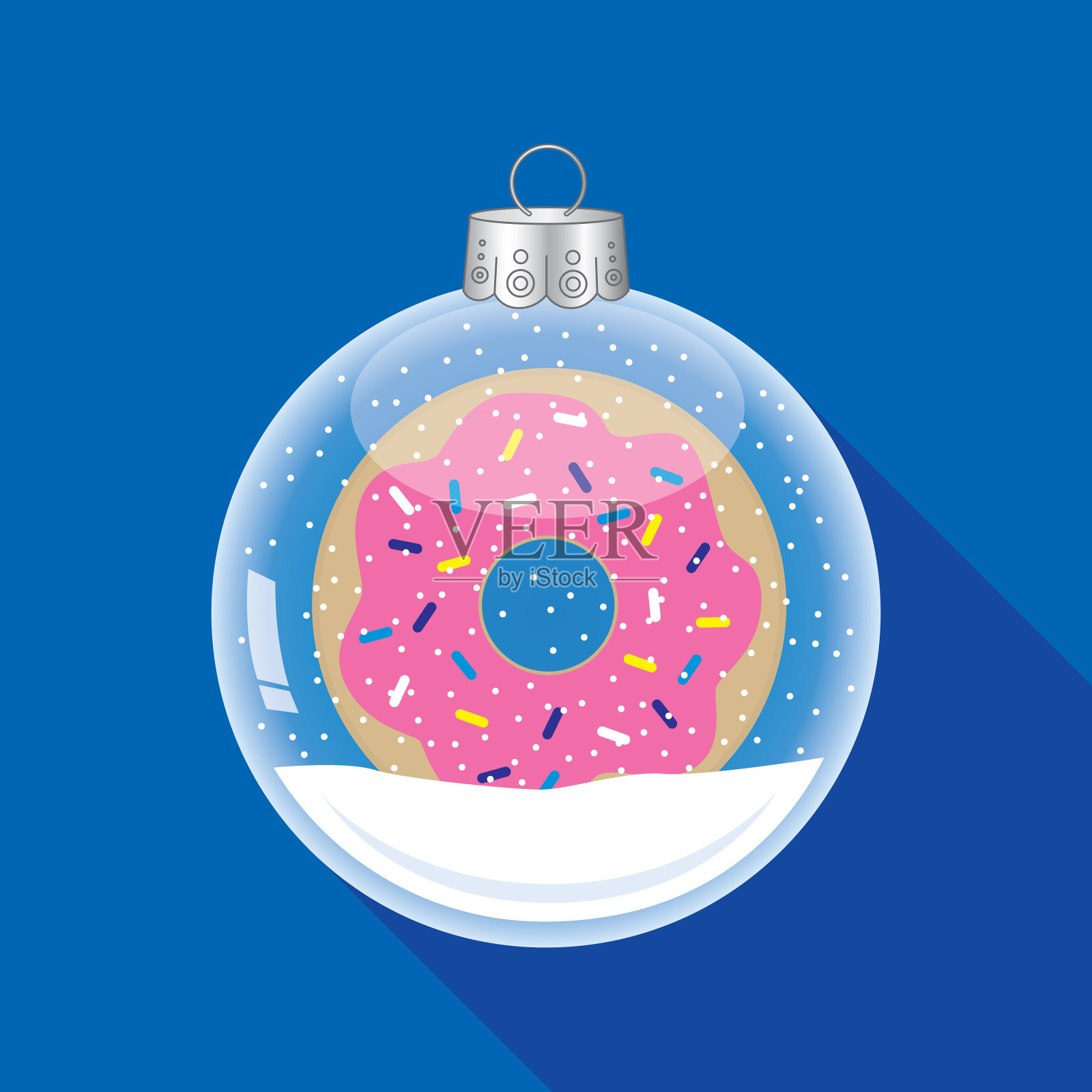 甜甜圈的圣诞装饰设计元素图片