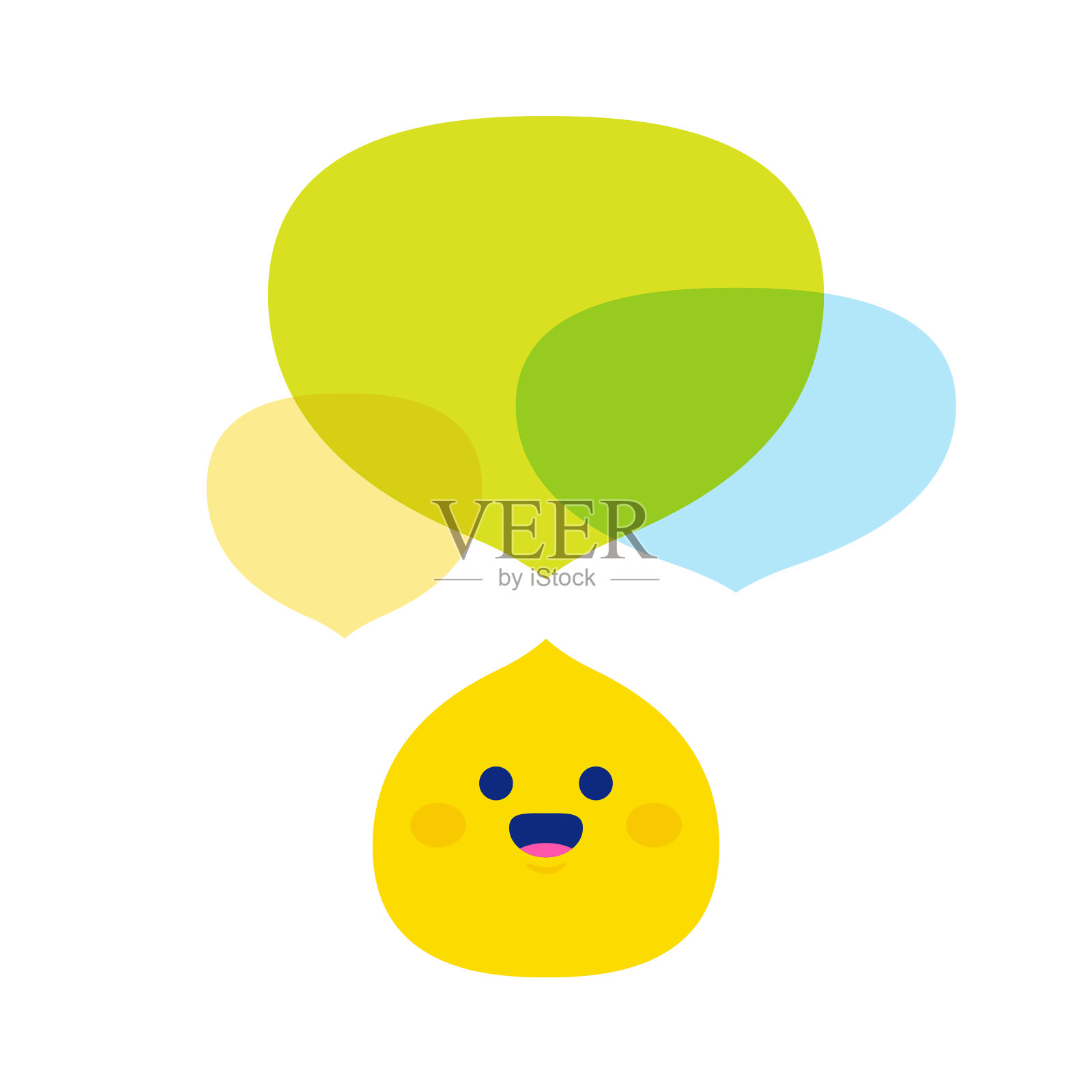 表情符号和语音气泡图标设计插画图片素材