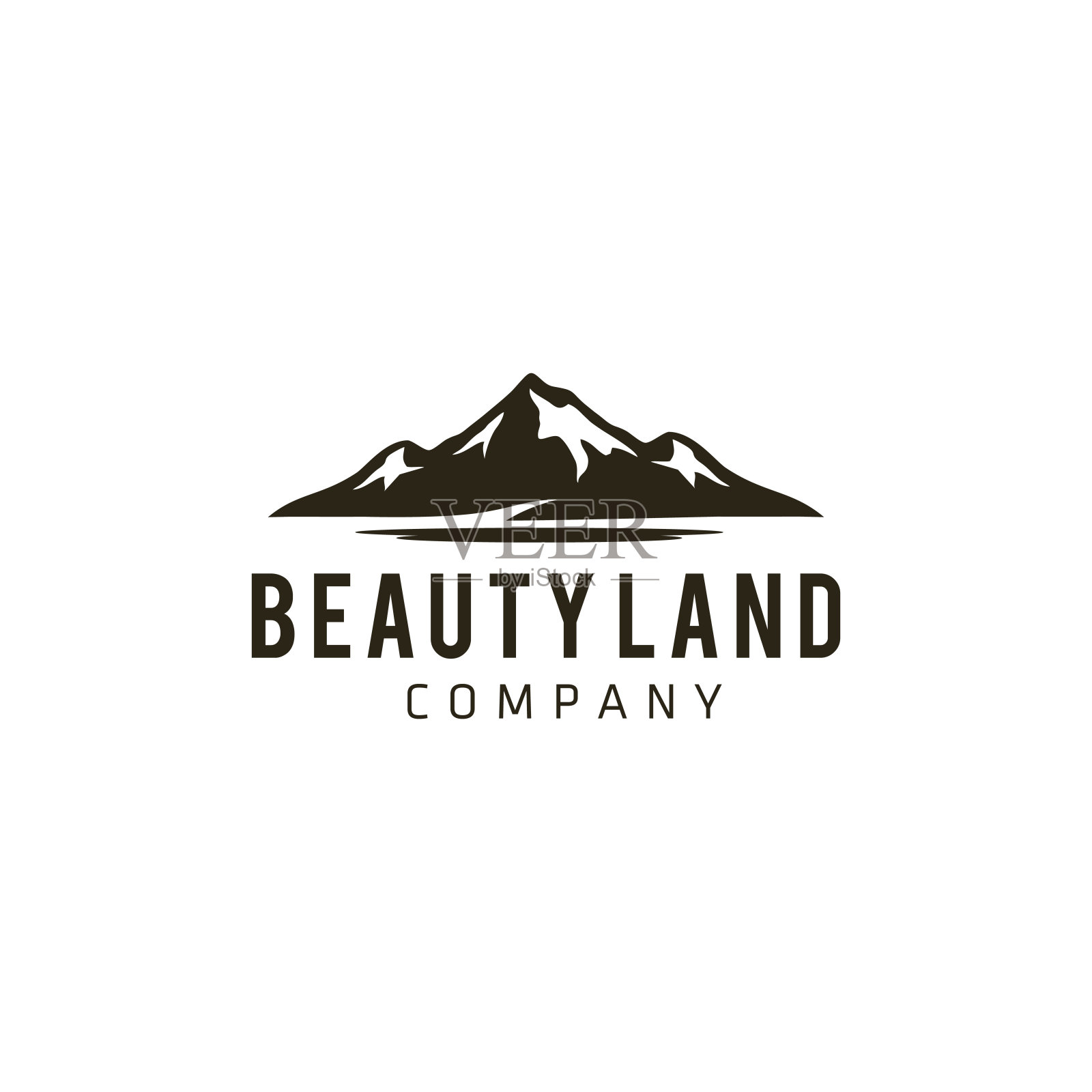 极简主义景观的插图小山山峰矢量设计插画图片素材