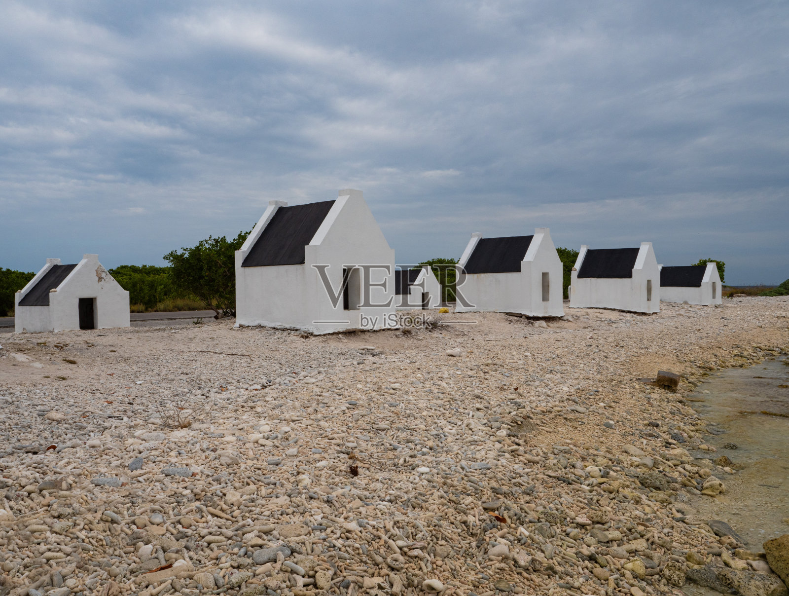 博内尔岛南部的白奴之家。照片摄影图片