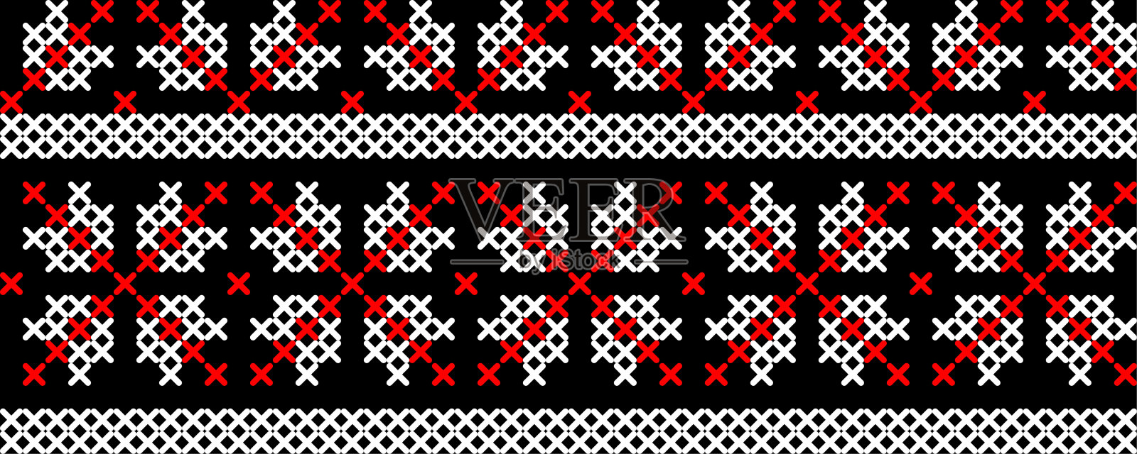 矢量插图乌克兰装饰民族风格，身份，vyshyvanka，刺绣印刷服装，网站，横幅。背景。几何设计插画图片素材