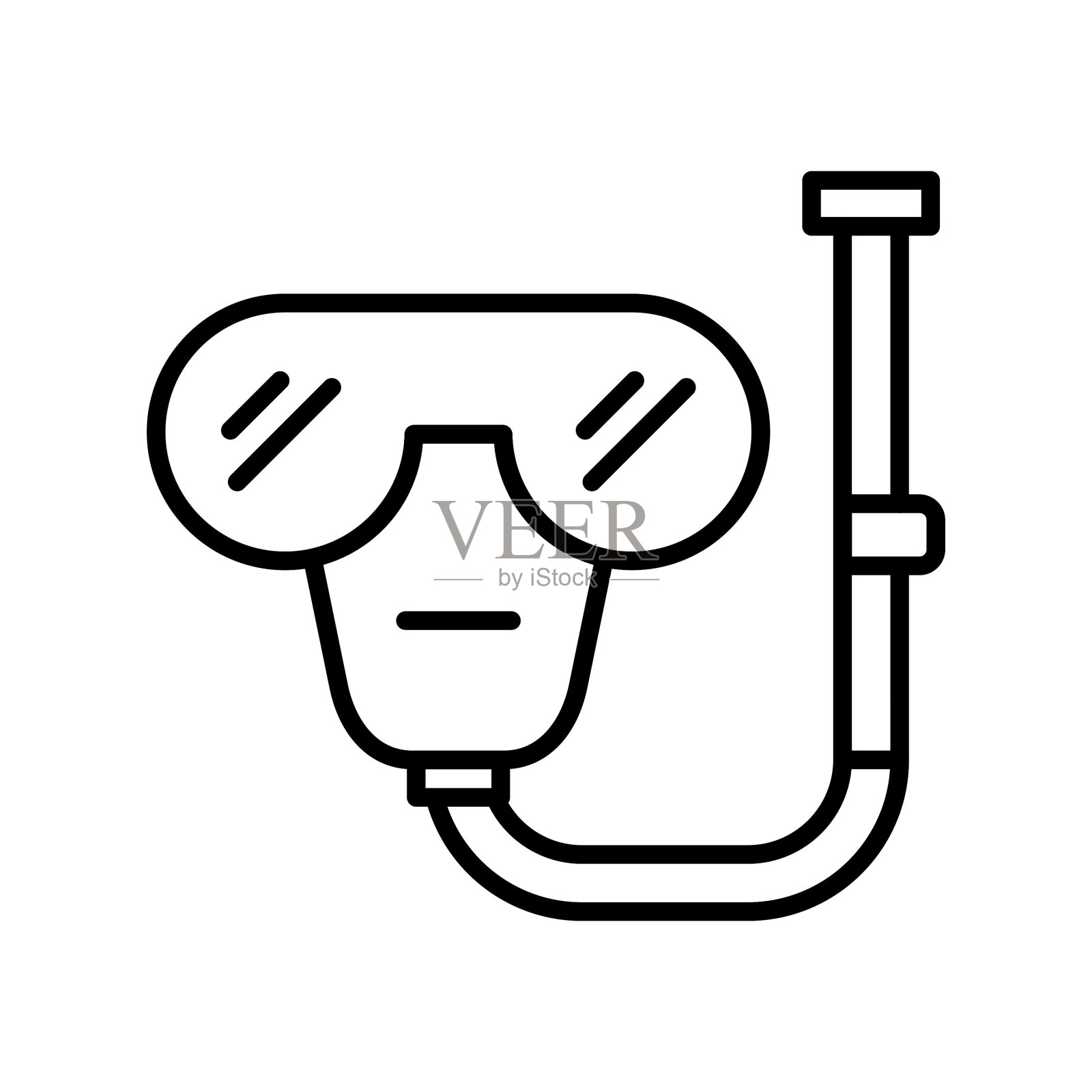 潜水面罩图标插画图片素材