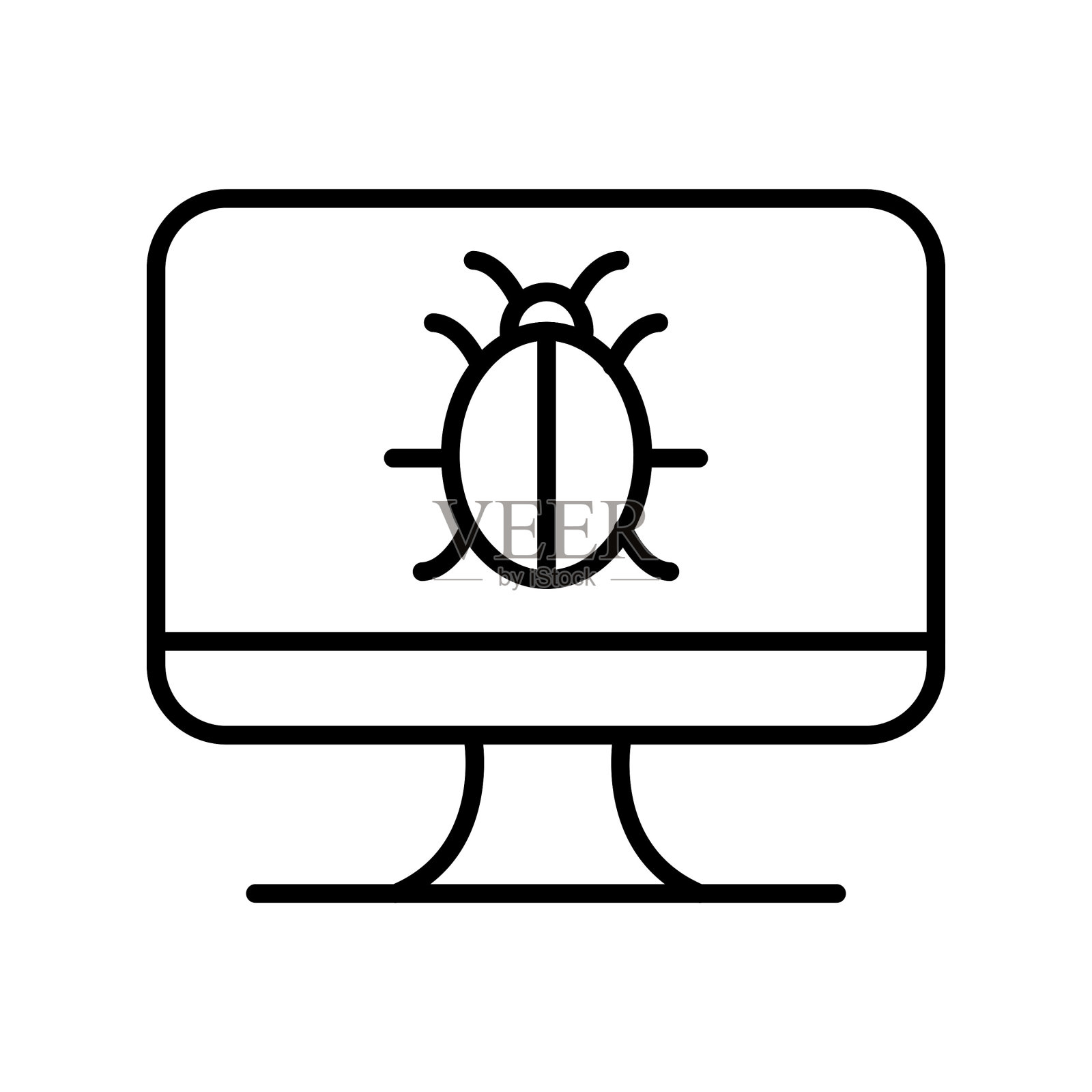 病毒的图标插画图片素材