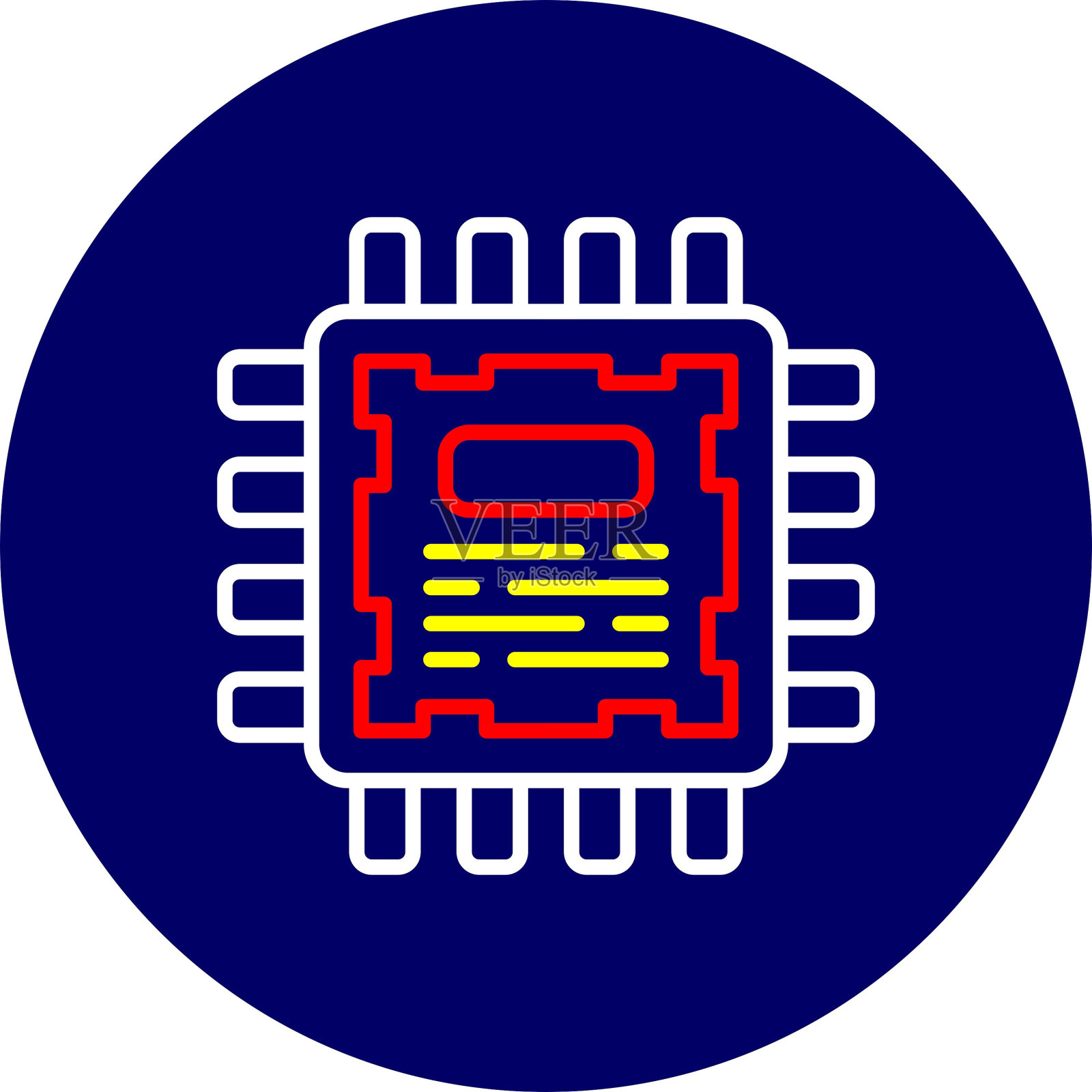 处理器的图标插画图片素材