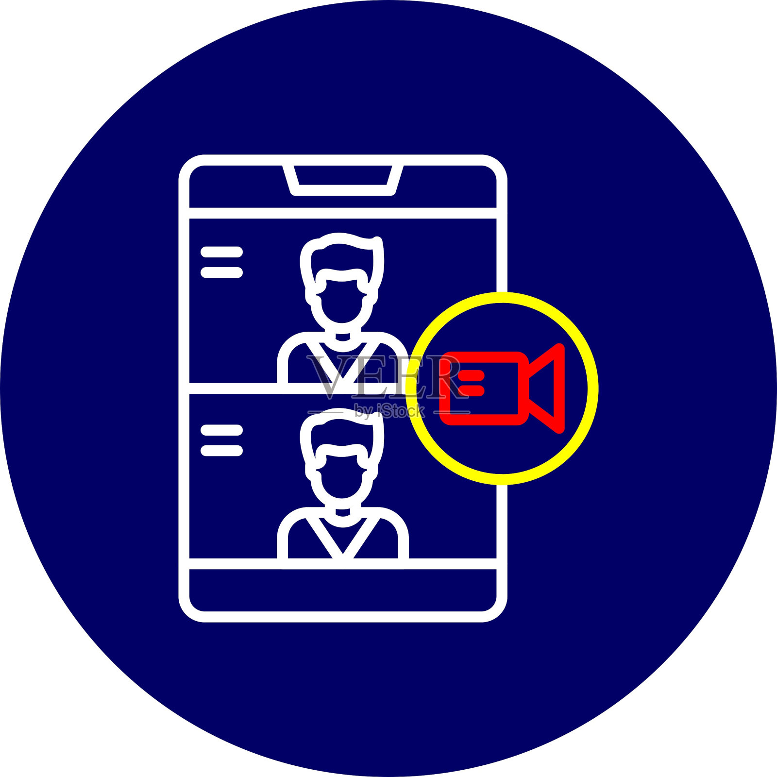 视频通话图标插画图片素材