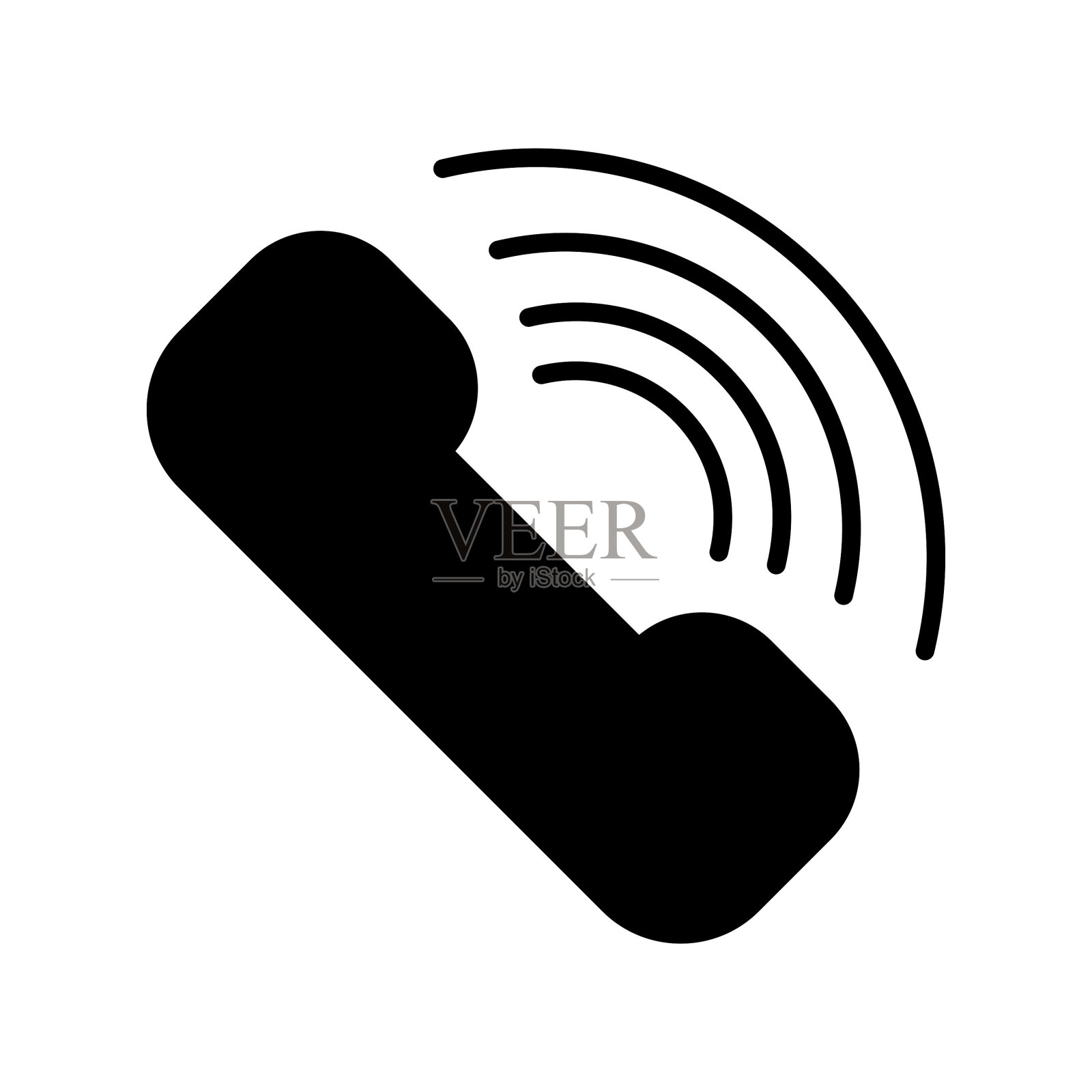 带有信号图标的手机插画图片素材