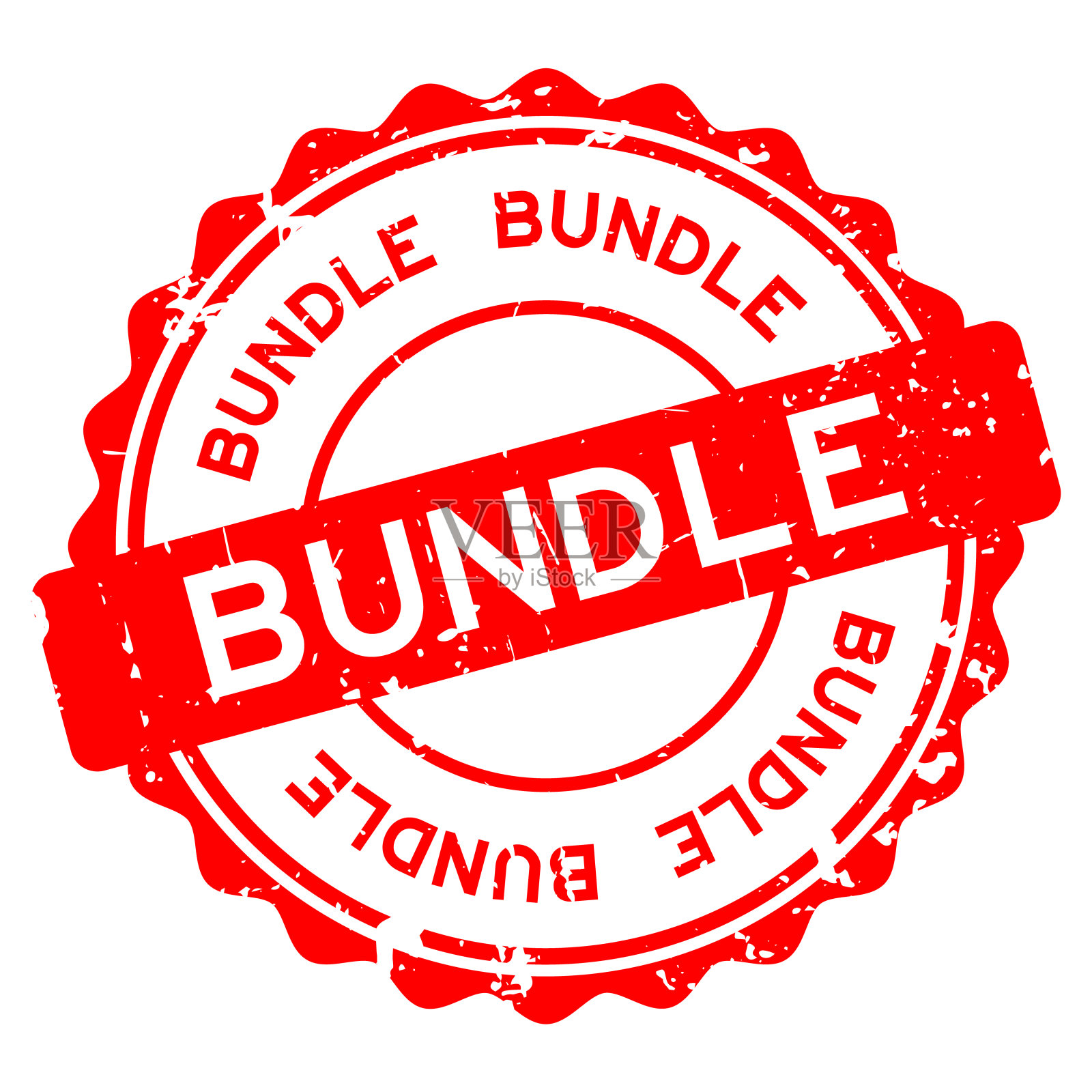 垃圾红色捆绑字圆形橡胶印章在白色的背景插画图片素材