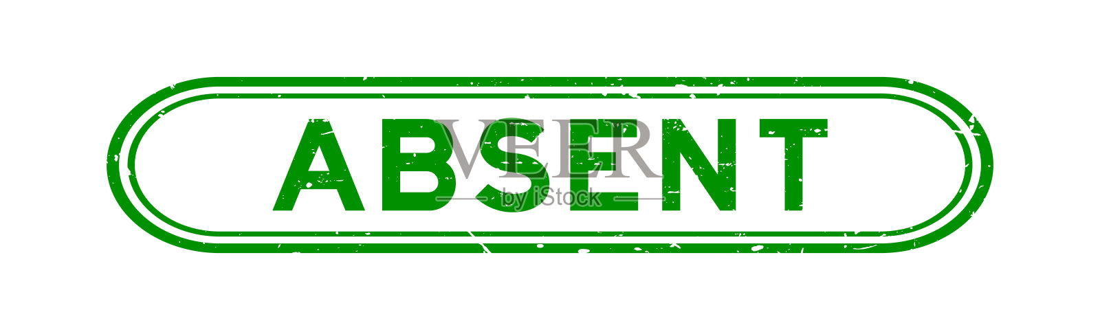 垃圾绿色没有字橡胶印章在白色的背景插画图片素材