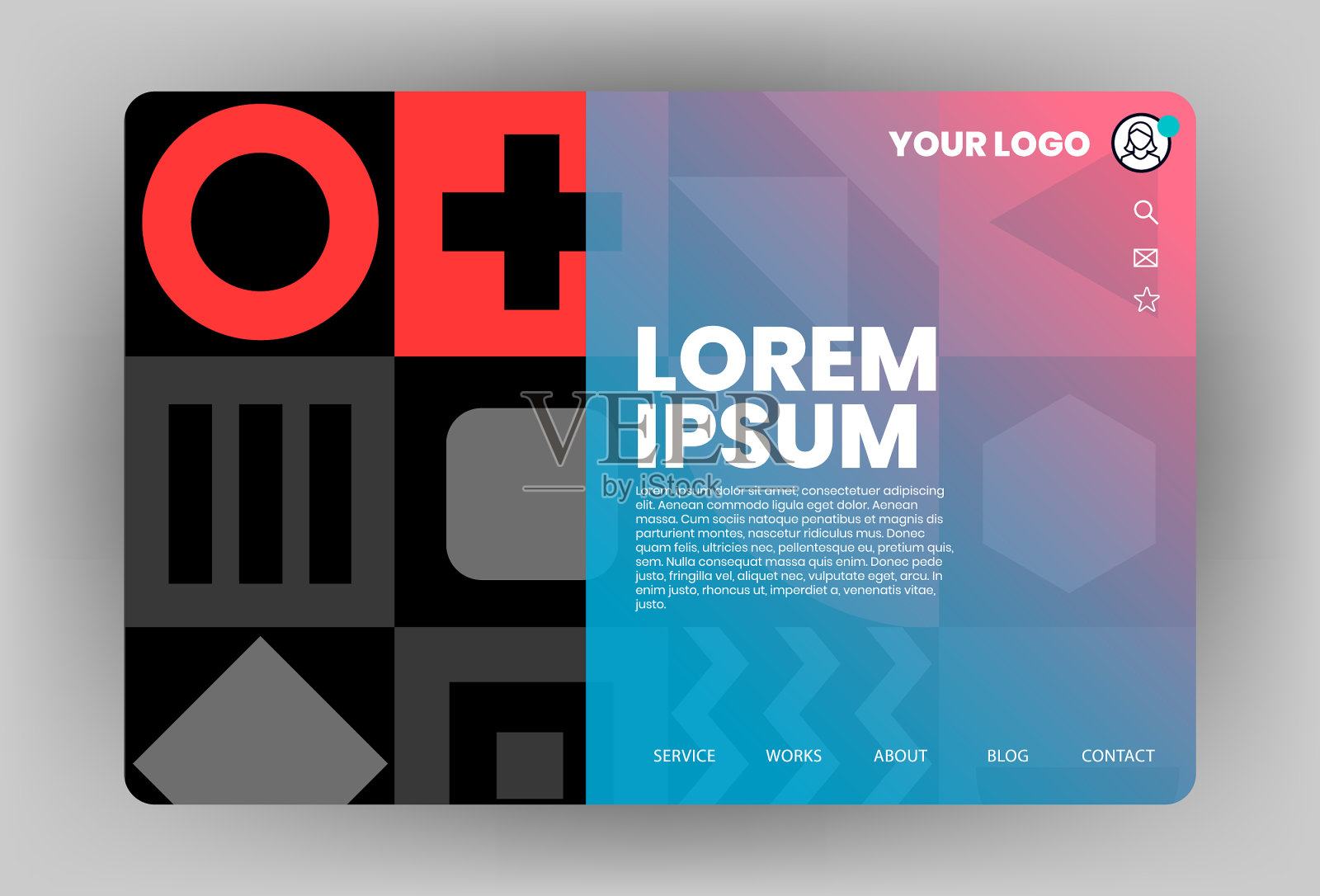 现代网站模板设计插画图片素材