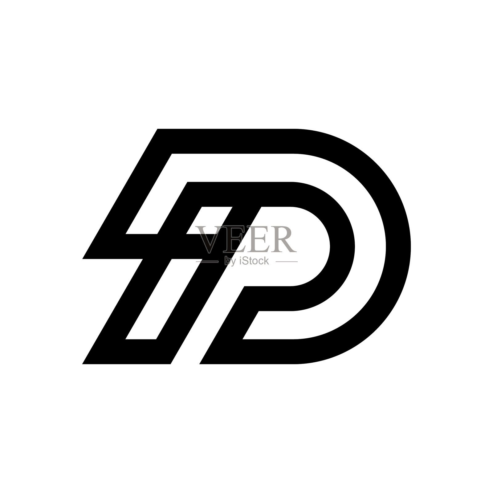 字母d和I标志设计插画图片素材