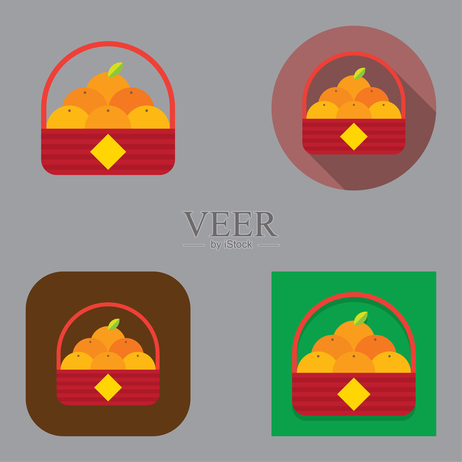 扁橘子篮图标|卡拉福系列图标素材