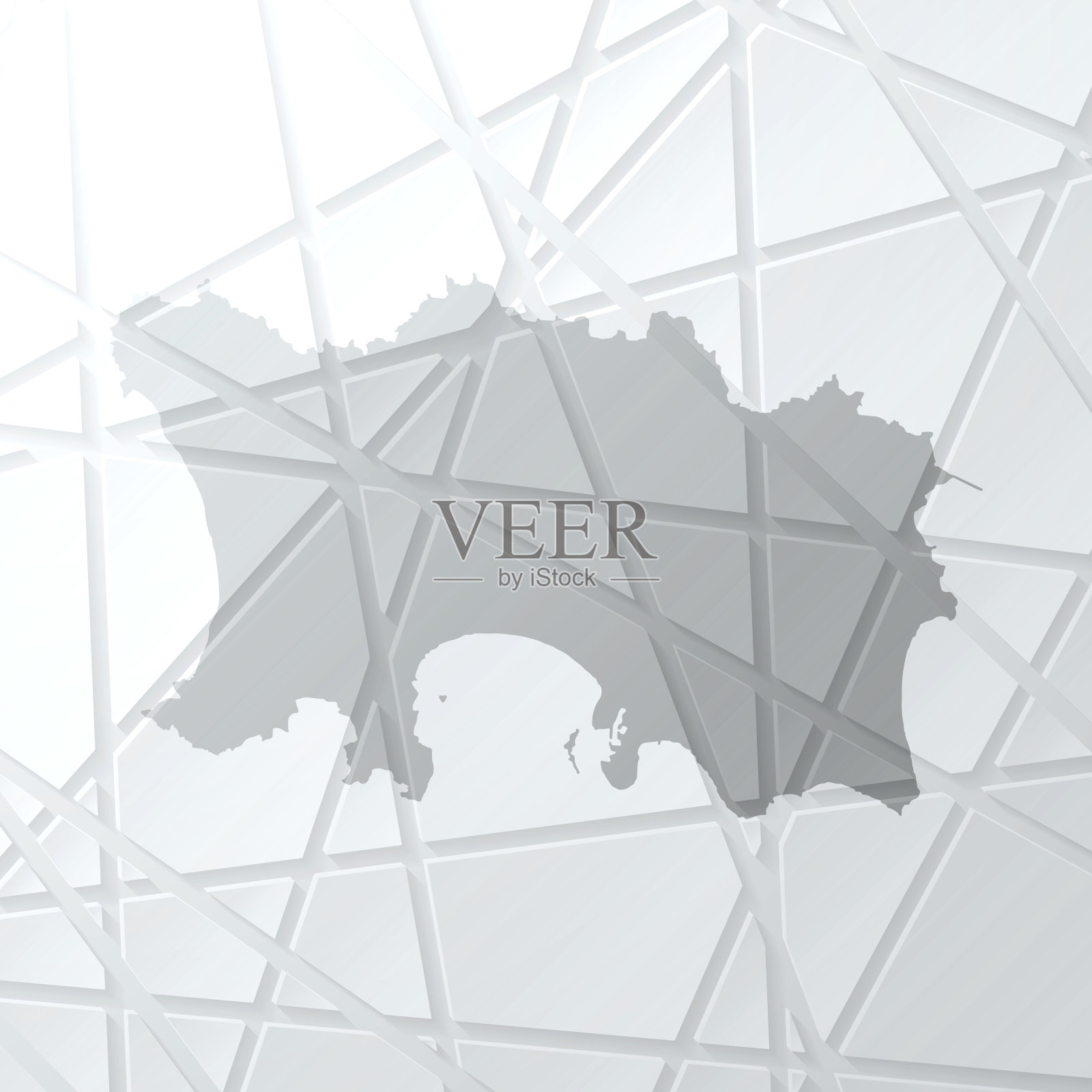 Jersey地图与白色背景上的网格网络插画图片素材