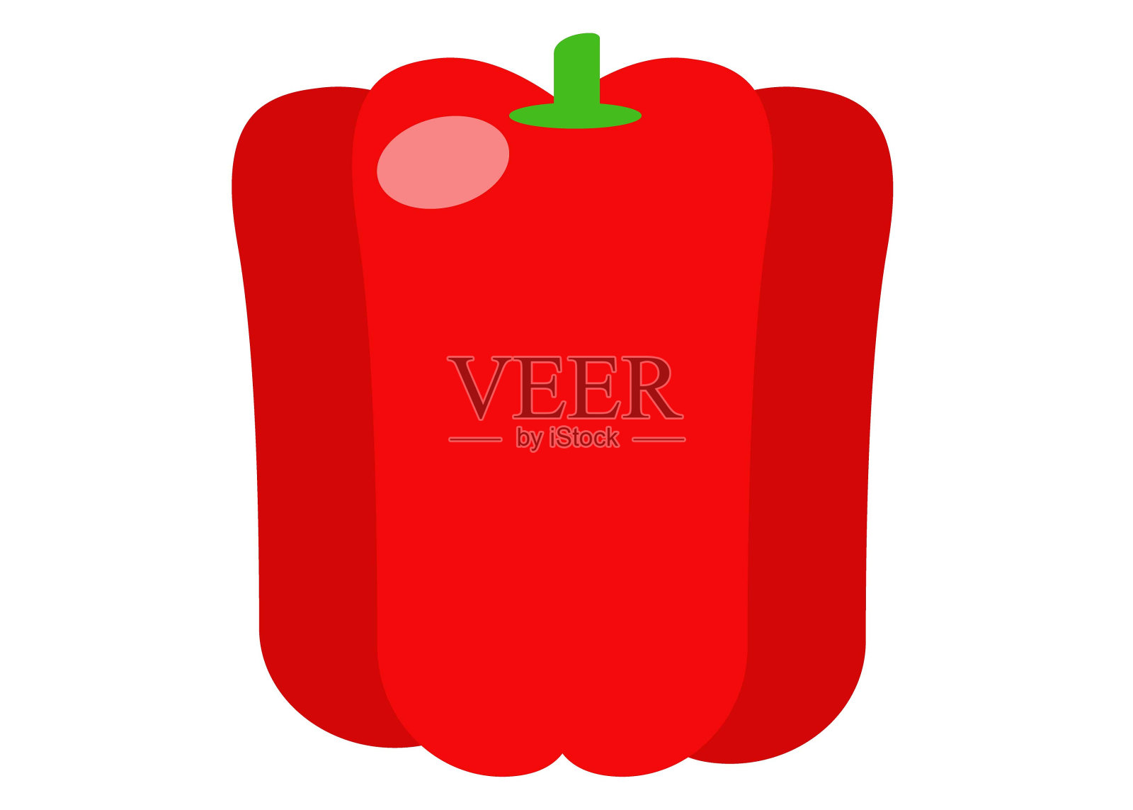 甜椒。红辣椒图标，矢量插图插画图片素材