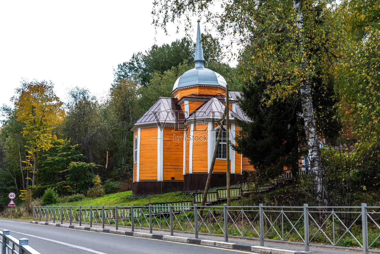 圣使徒彼得教堂，位于俄罗斯卡雷利亚的马西尔沃特斯村。照片摄影图片