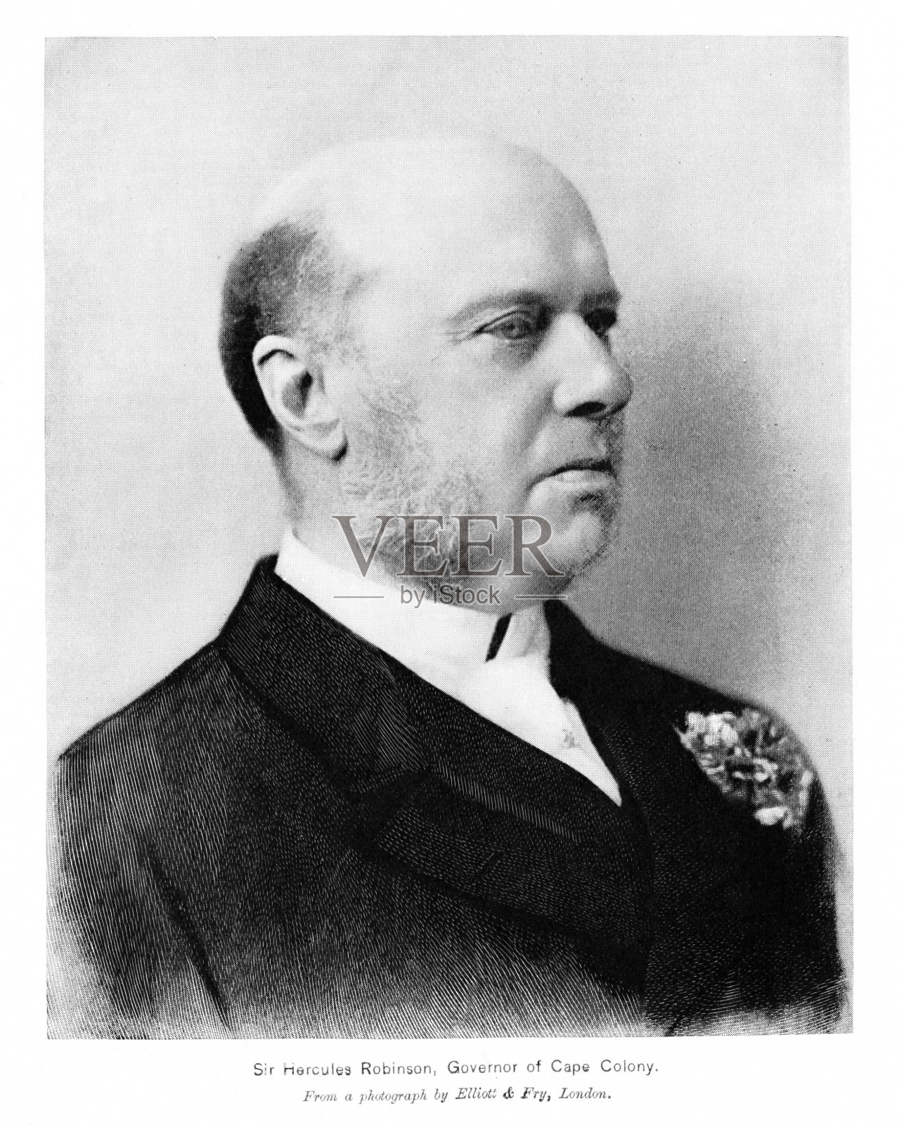 大力神乔治罗伯特罗宾逊肖像，太平洋亚洲地区和开普殖民地总督，南非，19世纪世界史插画图片素材