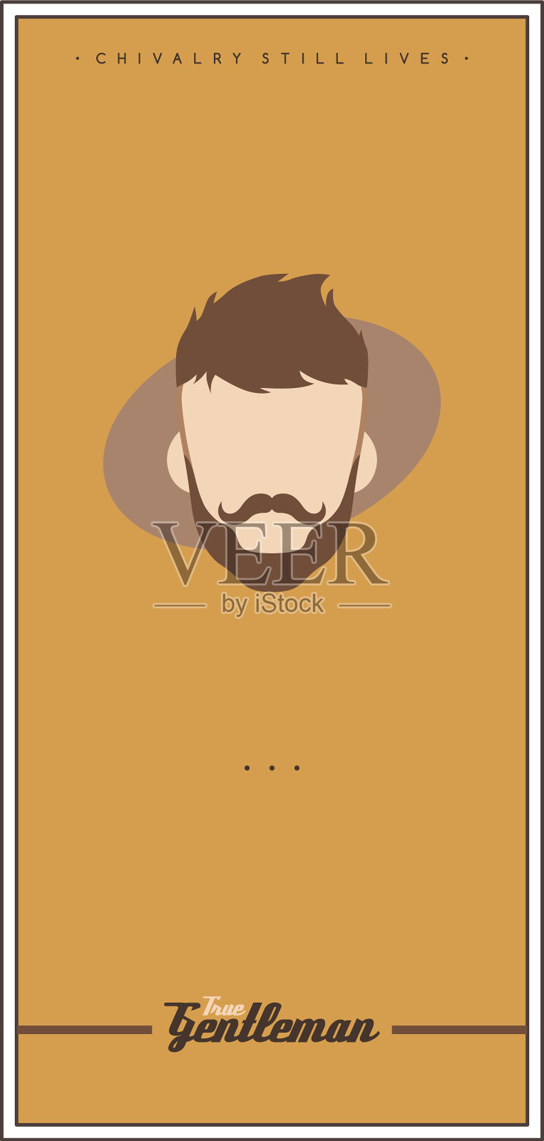 复古的真正绅士嬉皮士骑士主题传单插画图片素材