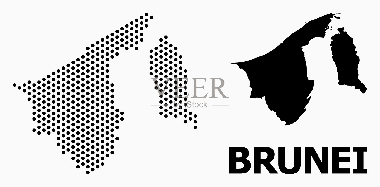 像素图案地图文莱插画图片素材