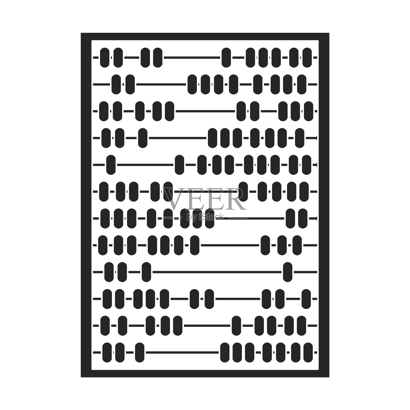算盘黑色图标工具插画图片素材