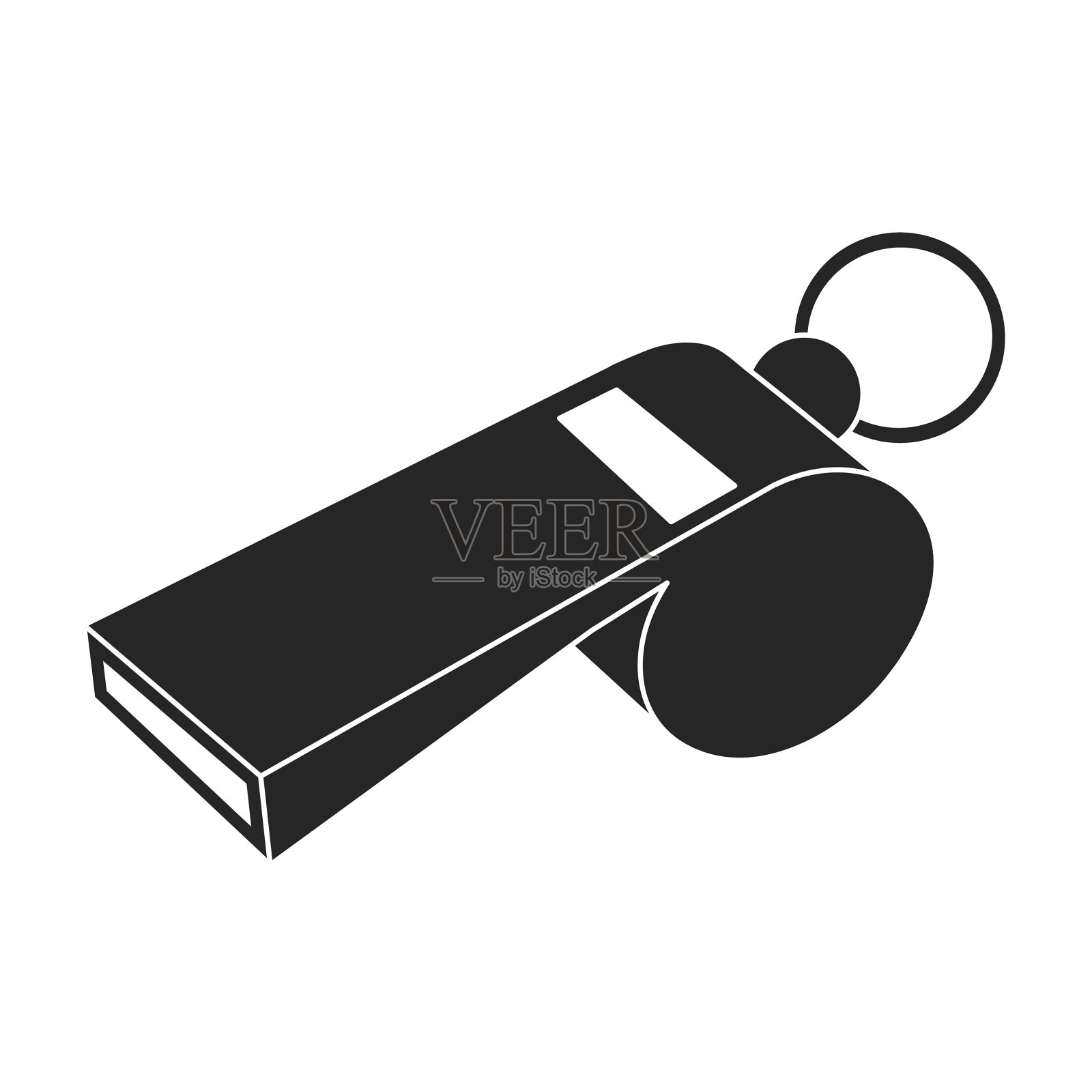 口哨图标黑色图标孤立上插画图片素材