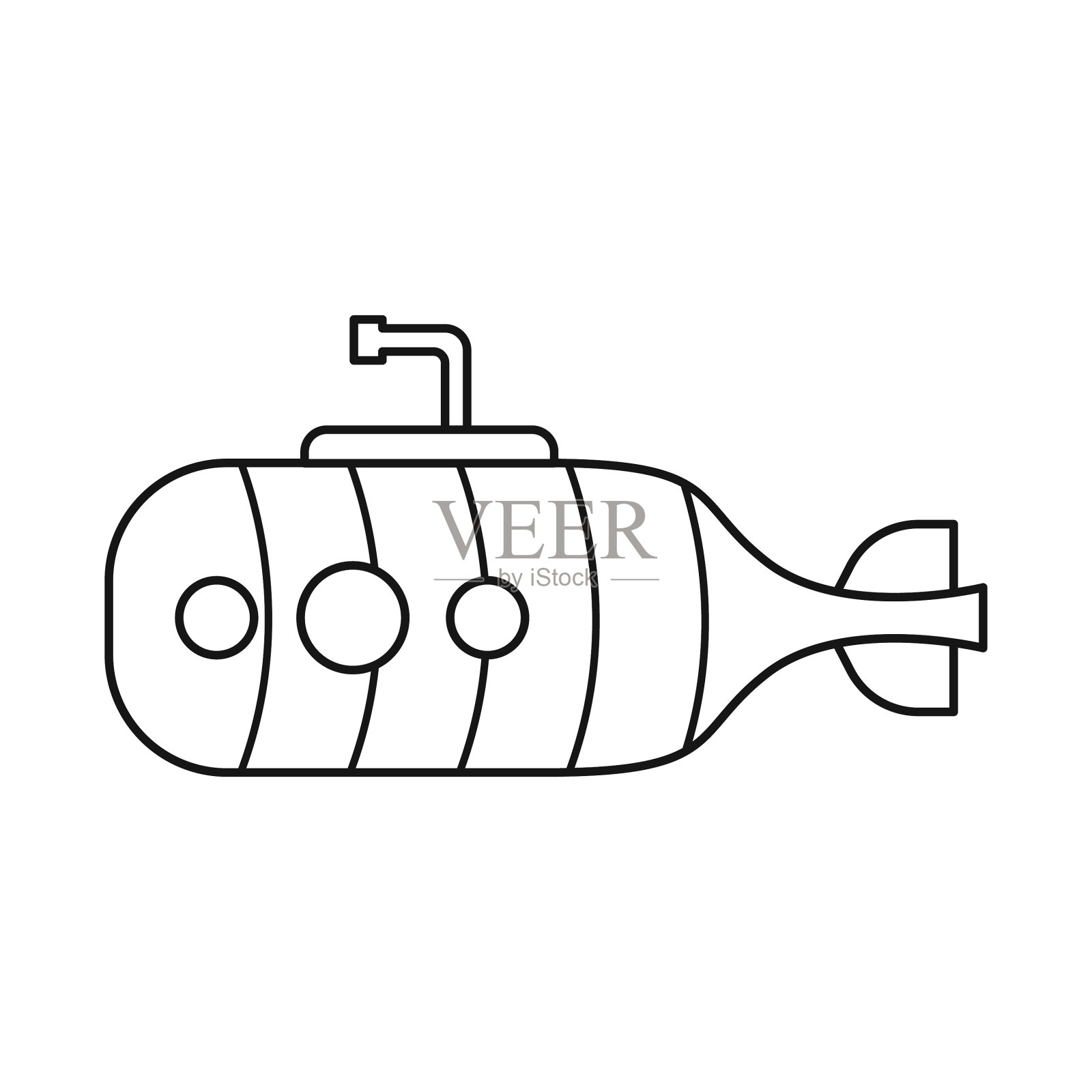 飞艇和旧符号网的孤立物体设计元素图片